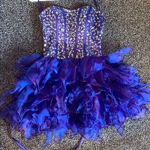 Short purple special occasions dress